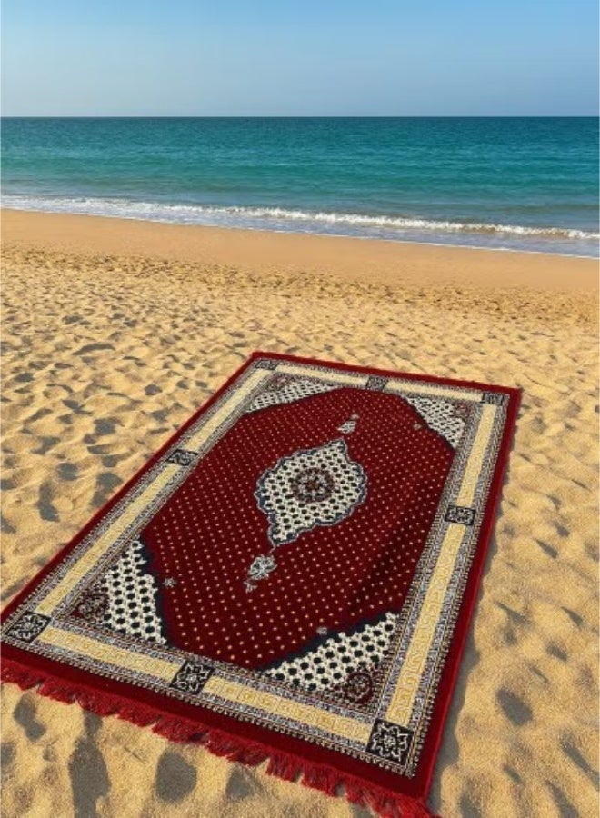 SMART HOME Excellent velvet carpets and rugs, padded and soft to the touch, with beautiful 3D patterns a ground seating mat for trips, camping, hiking, and wilderness, a luxurious rug, size 300x200 cm - Image 1